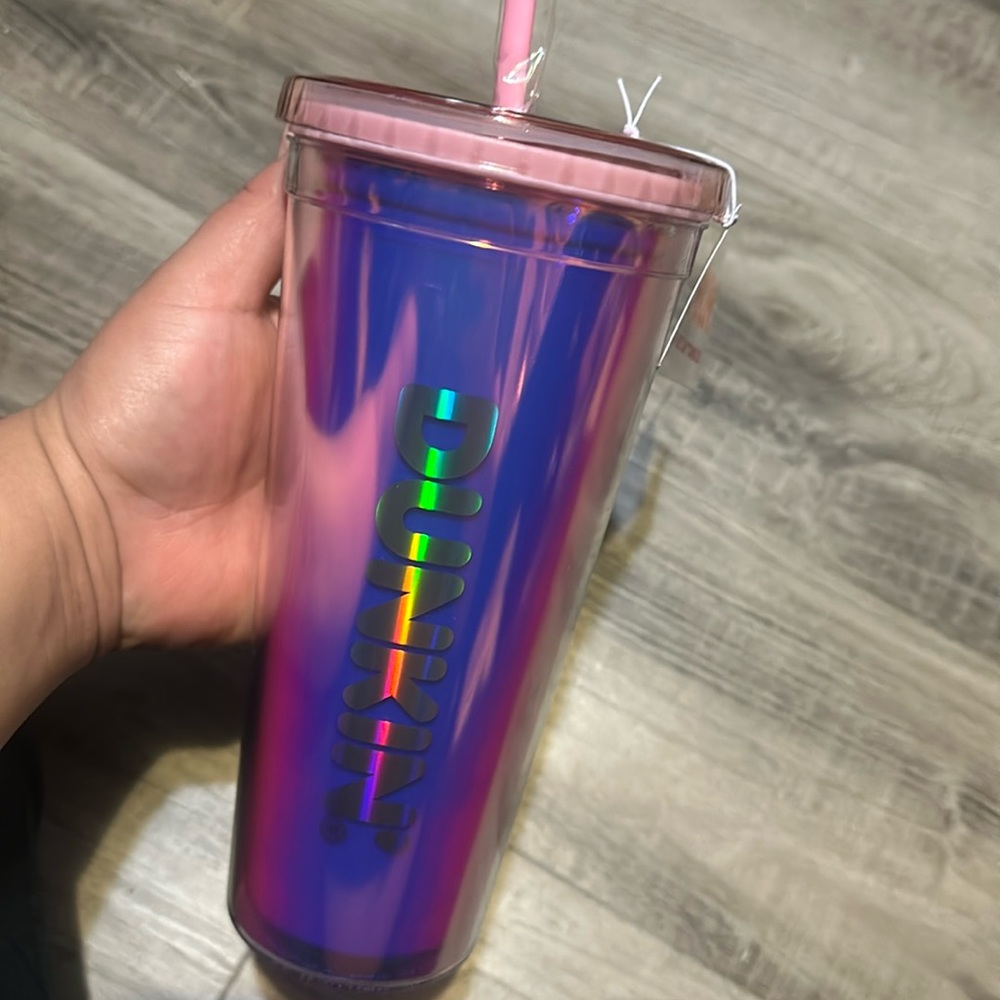 Pink Dunkin Valentines day Cup.